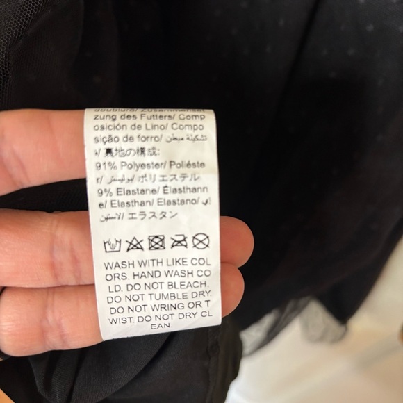 Girls Mesh Long Sleeve Mock Neck High Waist A Line Dress Size 10 Black - Picture 8 of 9